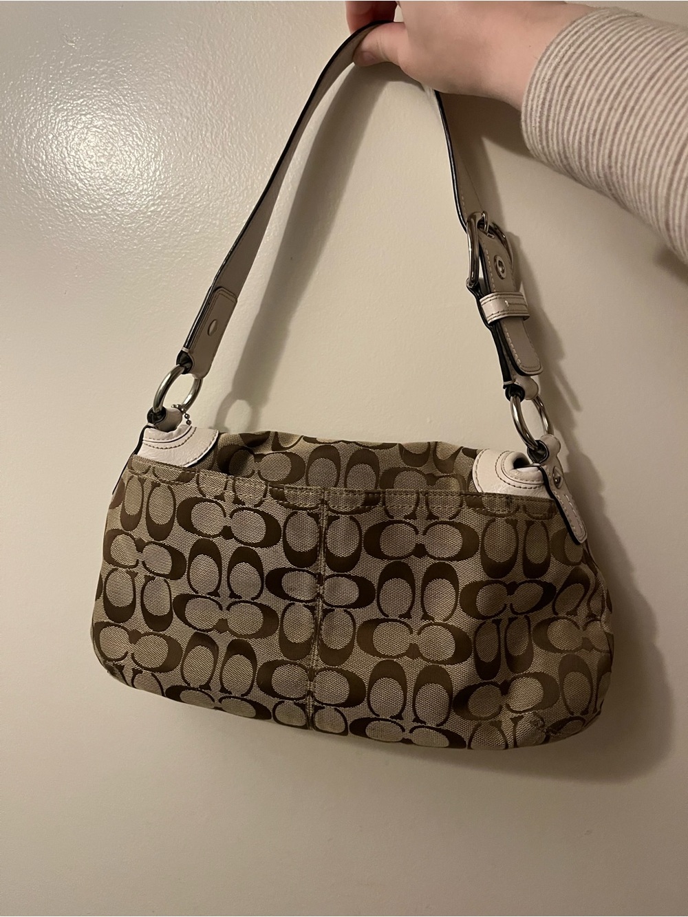 Coach Soho Signature Pleated Flap Shoulder Bag - Picture 2 of 10
